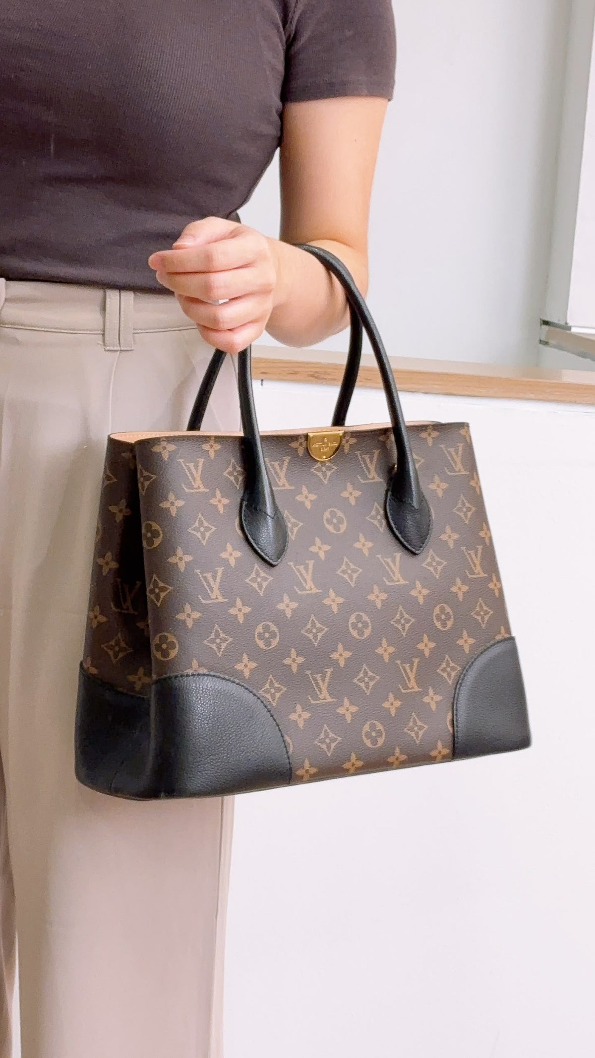 LV Black Monogram Flandrin Tote