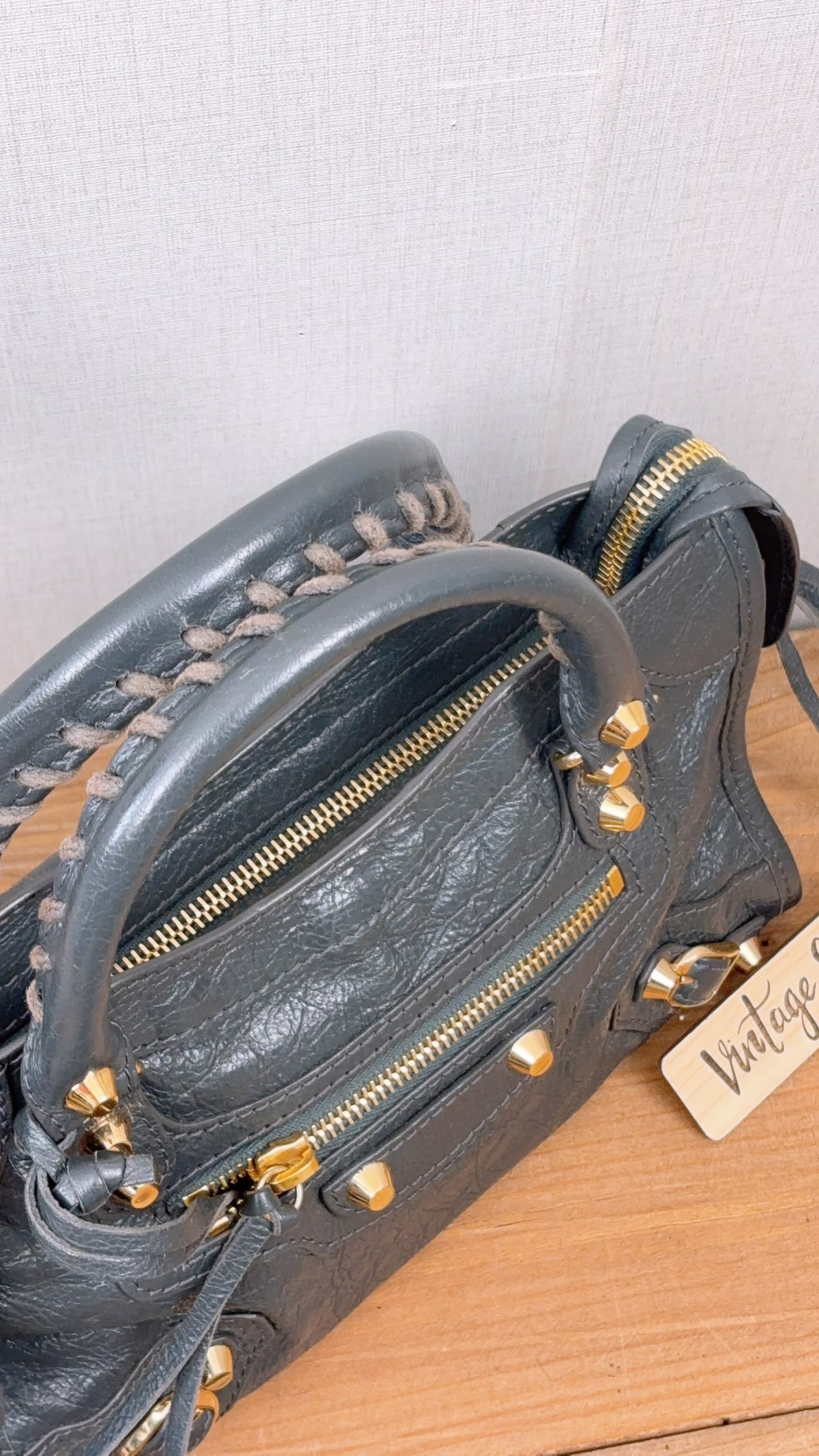 Balenciaga Dark Grey Mini City (GHW)