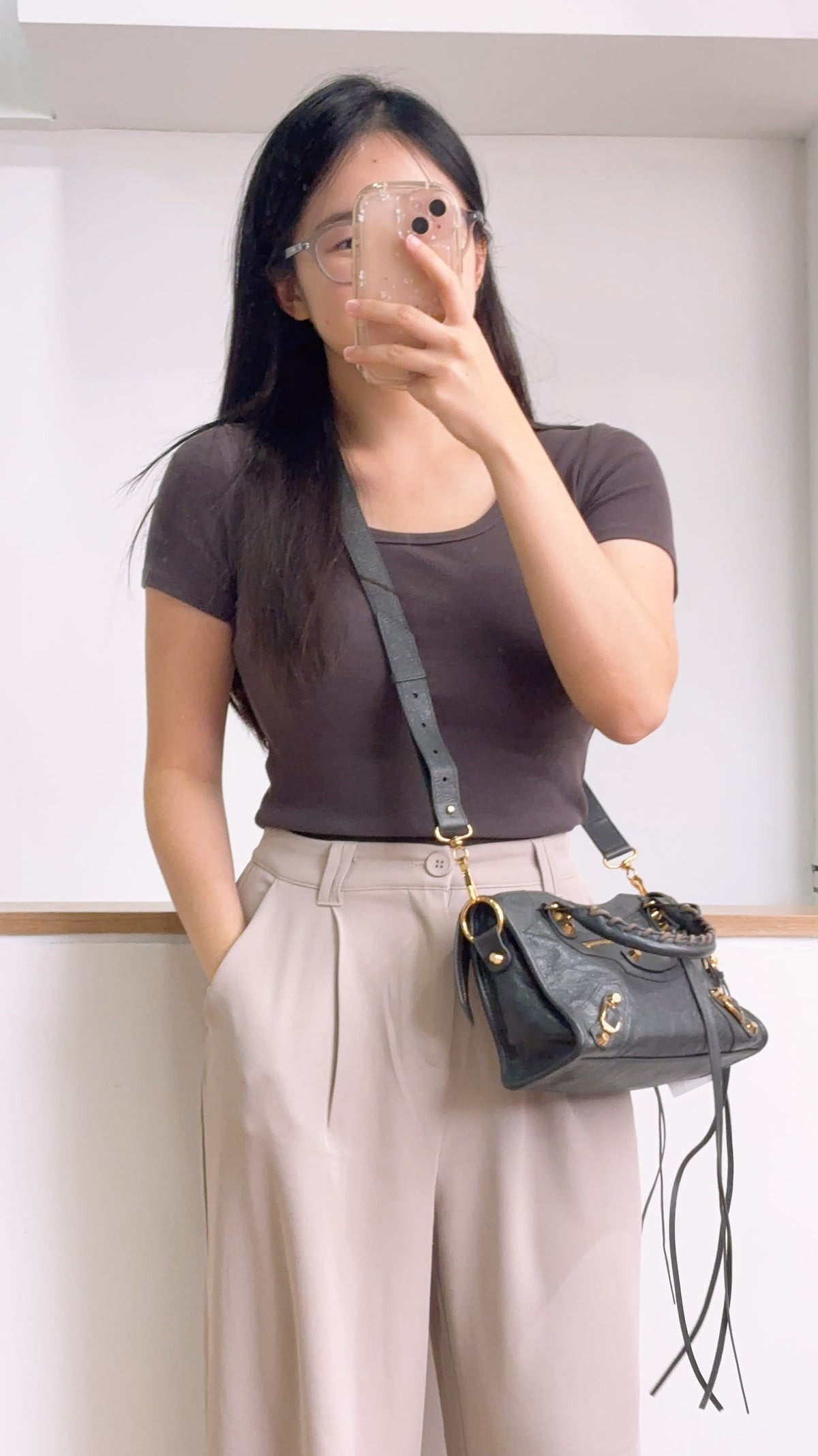 Balenciaga Dark Grey Mini City (GHW)
