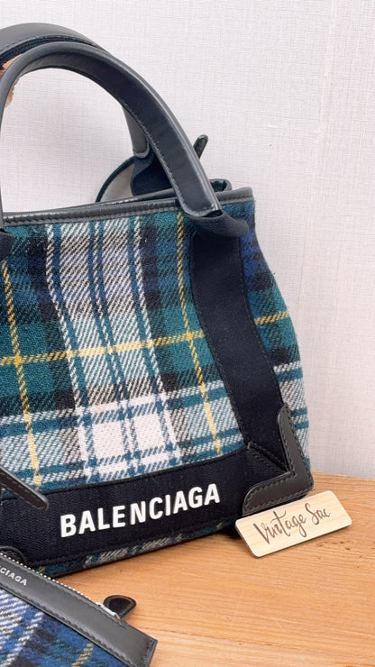 Balenciaga Multicolour Wool XS Cabas Bag
