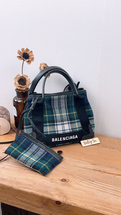 Balenciaga Multicolour Wool XS Cabas Bag
