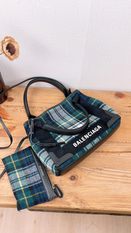 Balenciaga Multicolour Wool XS Cabas Bag
