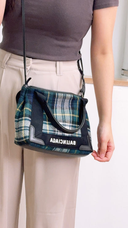 Balenciaga Multicolour Wool XS Cabas Bag