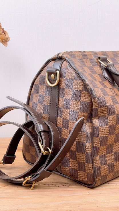 LV Damier Ebene Speedy 30 Bandouliere