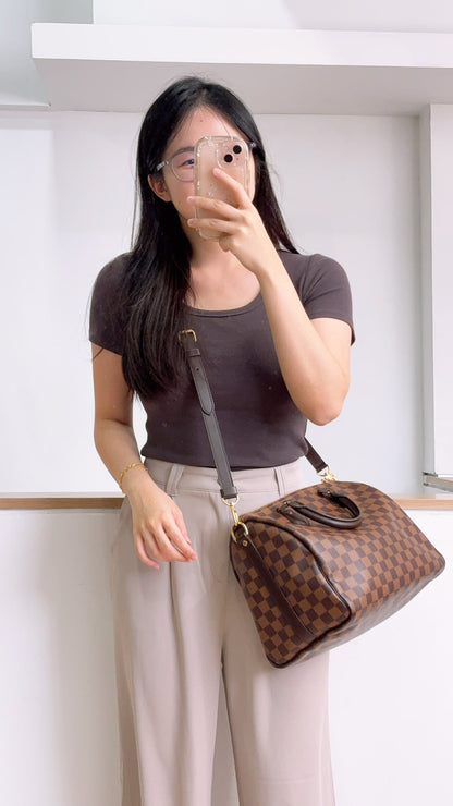 LV Damier Ebene Speedy 30 Bandouliere
