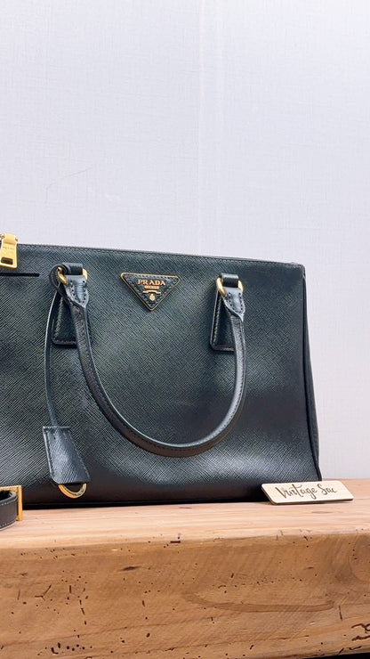 Prada Black Saffiano Galleria 30cm (GHW)
