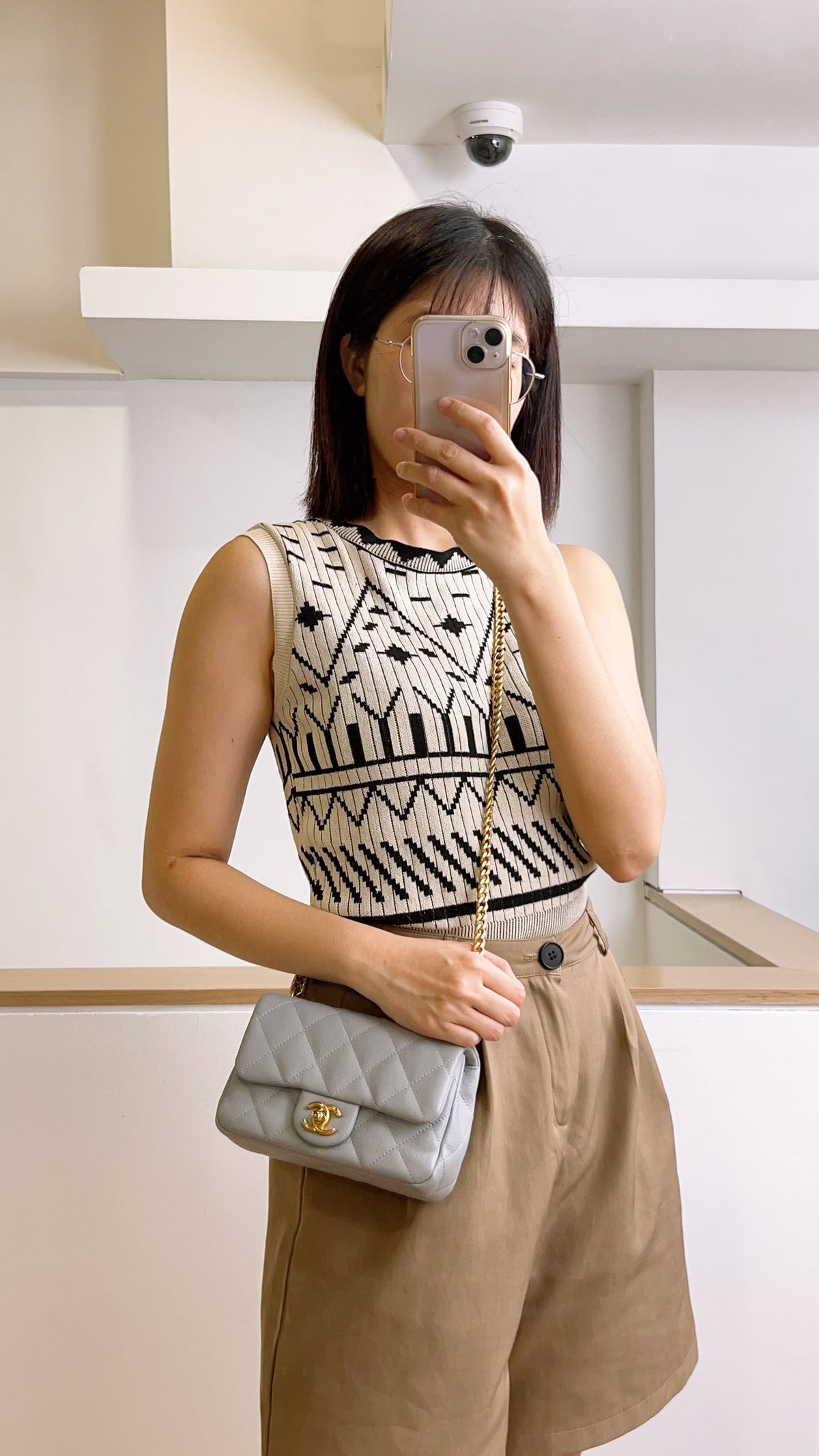 Chanel Grey Caviar Heart Crush Mini Flap (GHW)