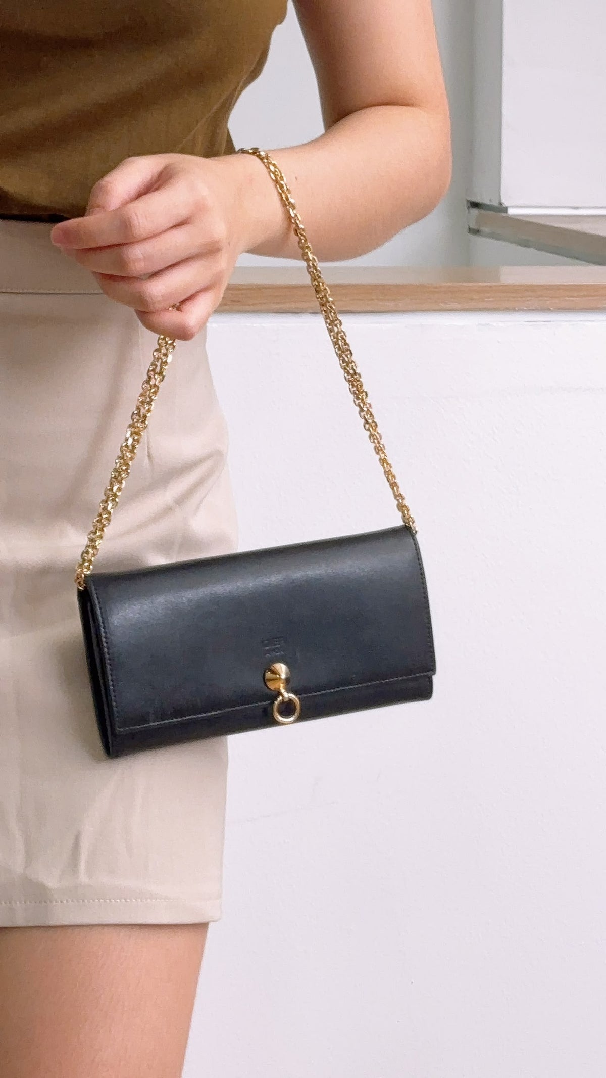 Fendi Black Calfskin By The Way WOC