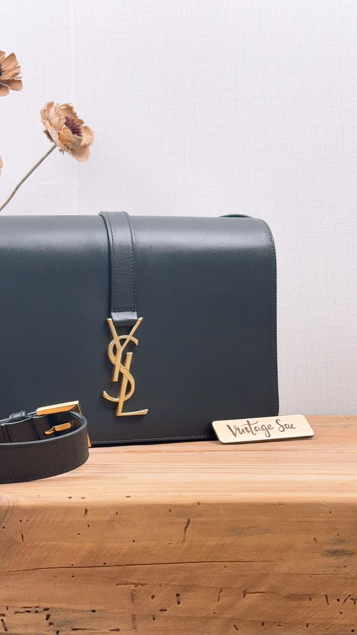 YSL Black Calfskin Medium Universite Bag (GHW)