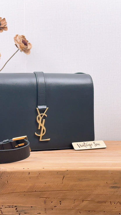 YSL Black Calfskin Medium Universite Bag (GHW)