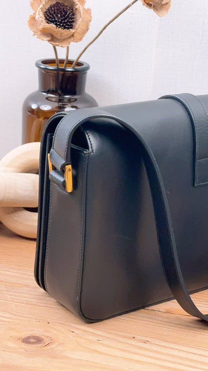 YSL Black Calfskin Medium Universite Bag (GHW)