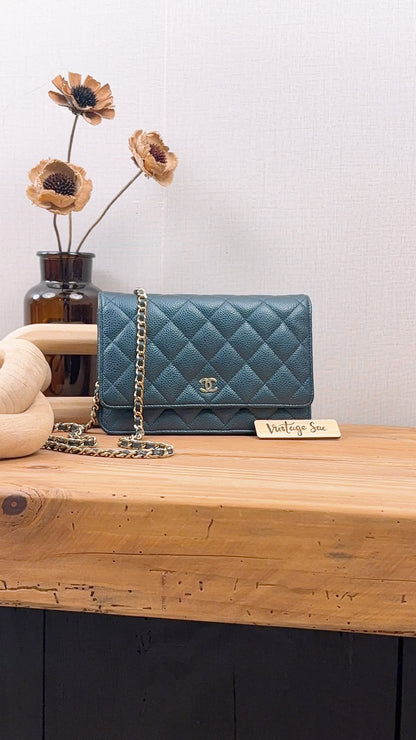 Chanel Blue Caviar Classic WOC (LGHW)