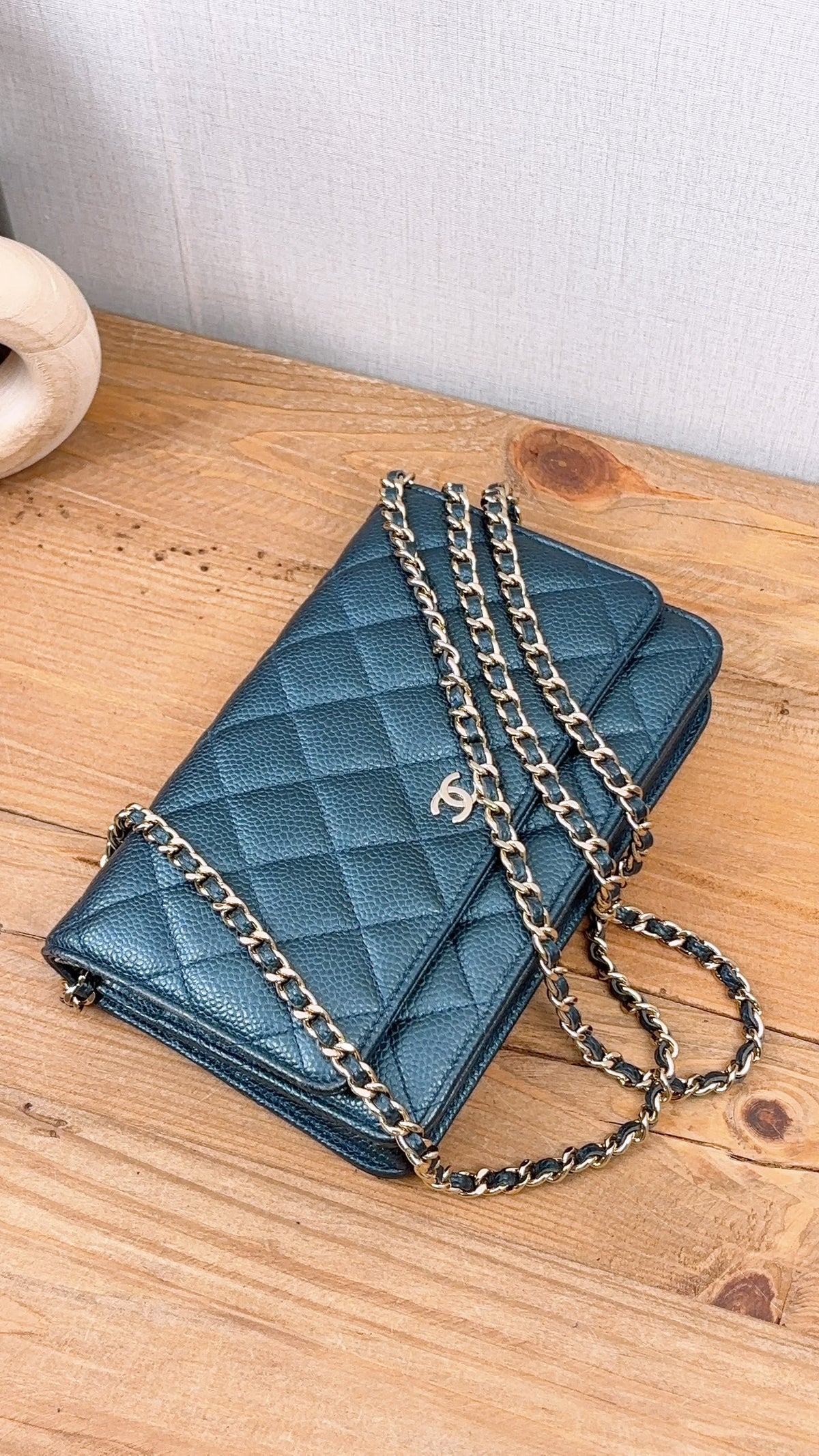 Chanel Blue Caviar Classic WOC (LGHW)