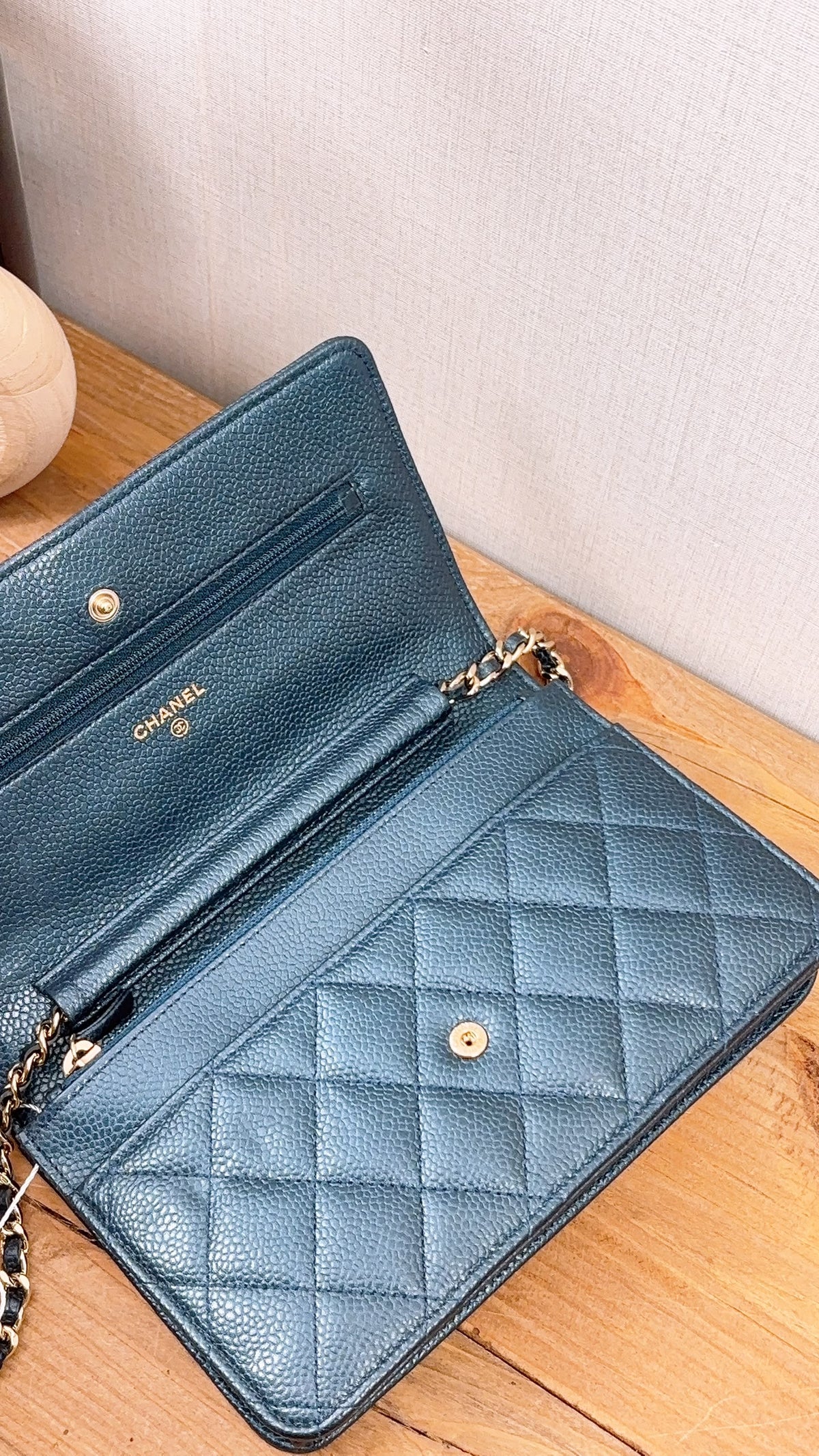 Chanel Blue Caviar Classic WOC (LGHW)