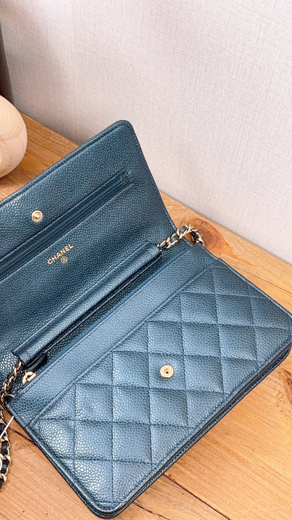 Chanel Blue Caviar Classic WOC (LGHW)