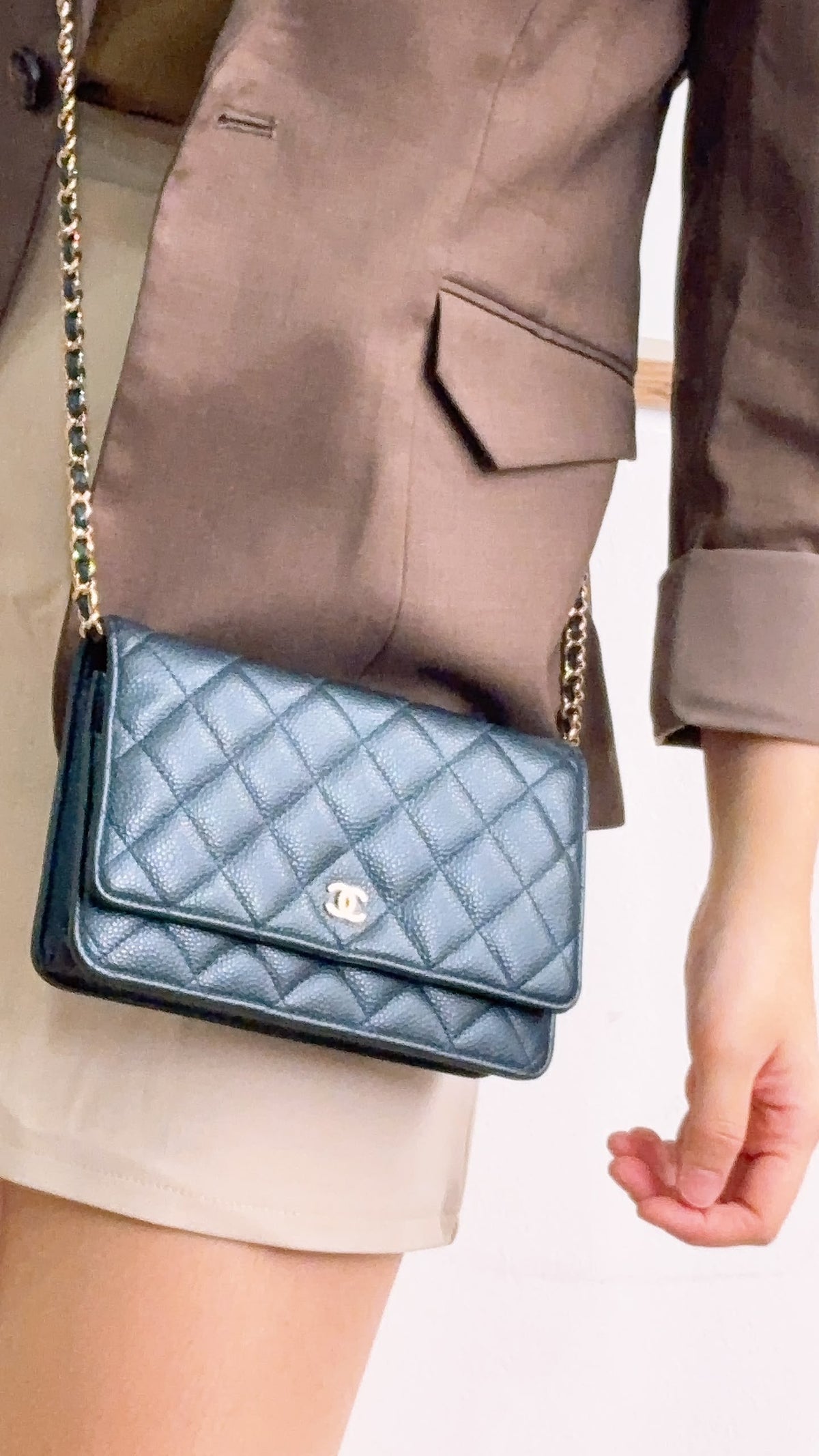 Chanel Blue Caviar Classic WOC (LGHW)