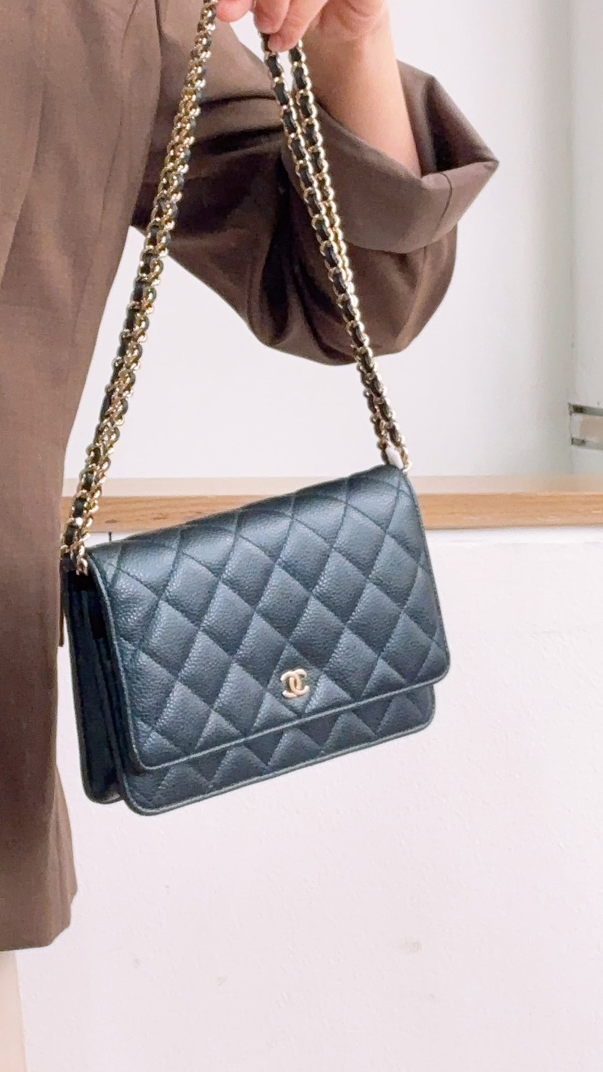 Chanel Blue Caviar Classic WOC (LGHW)