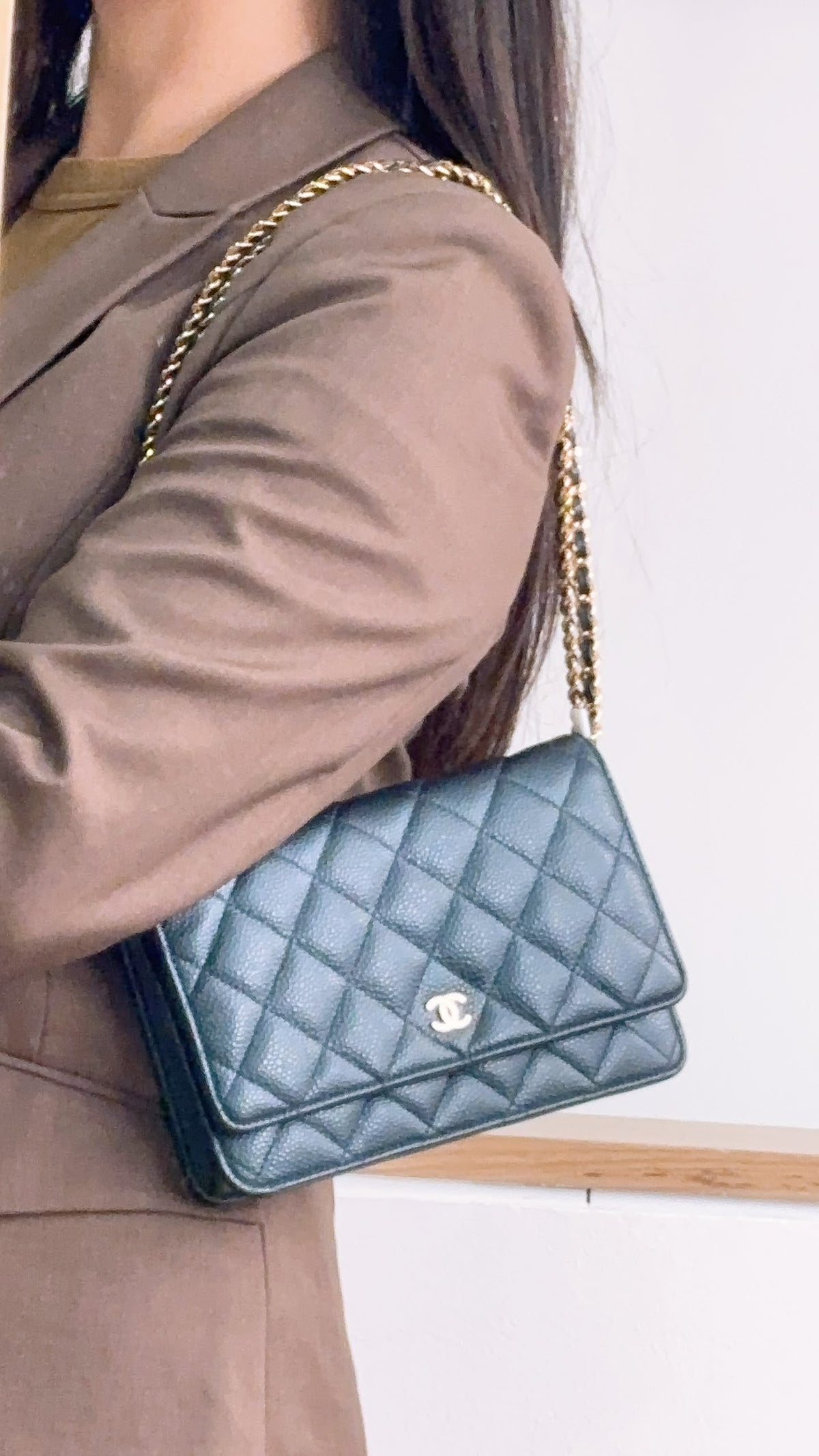 Chanel Blue Caviar Classic WOC (LGHW)