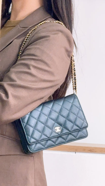 Chanel Blue Caviar Classic WOC (LGHW)