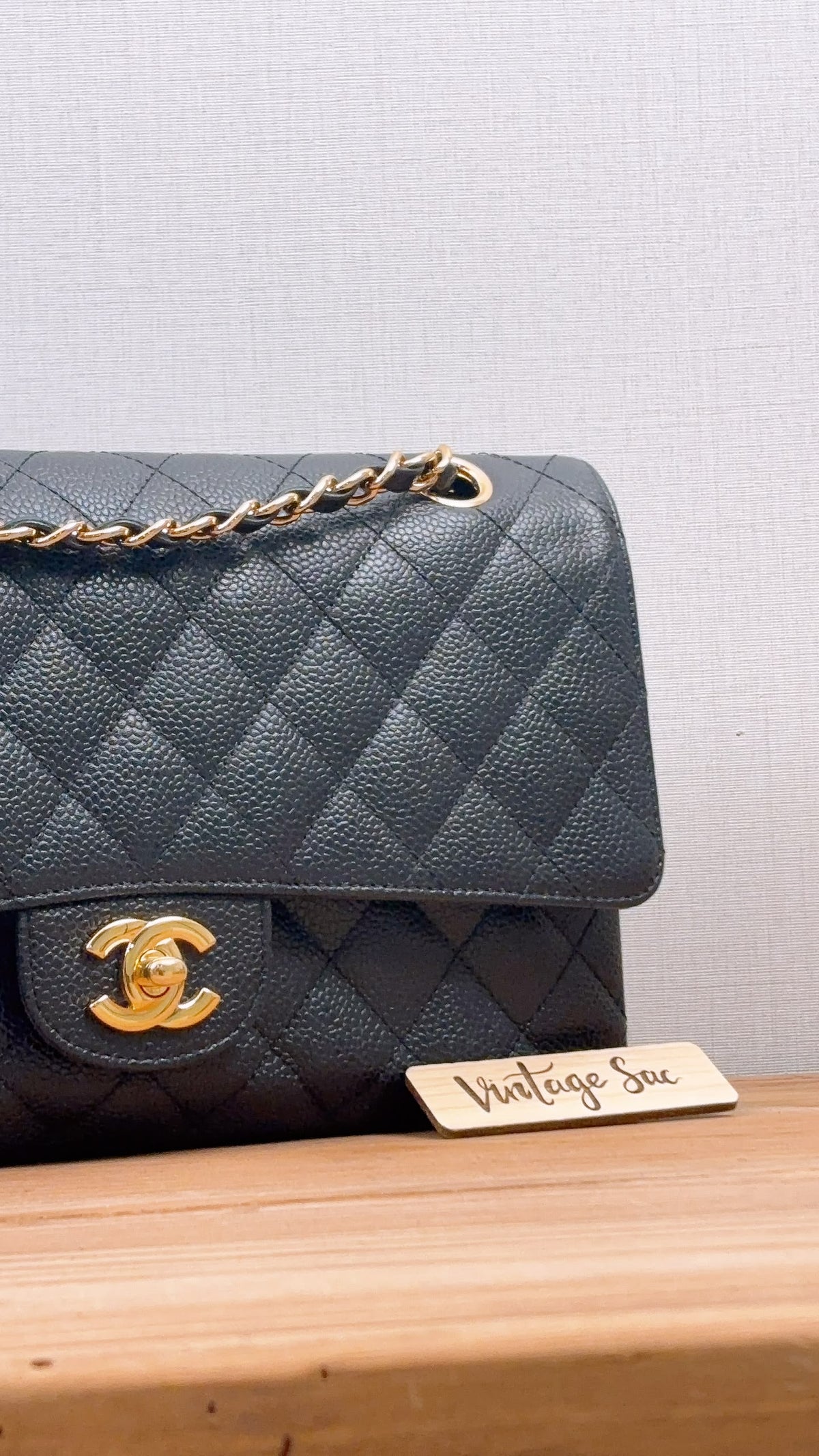 Chanel Black Caviar Medium CF (GHW)
