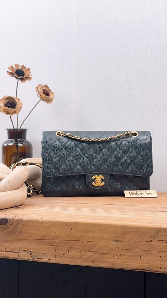 Chanel Black Caviar Medium CF (GHW)
