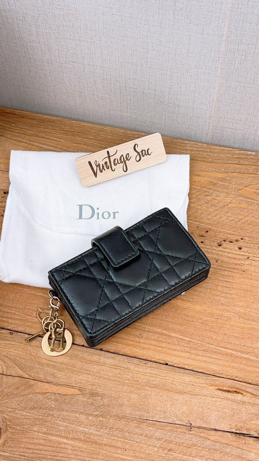 Dior Black Lambskin Jasmine Card Holder
