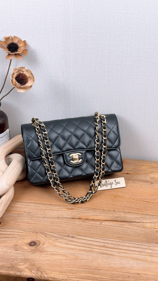 Chanel Black Caviar Small CF (GHW)