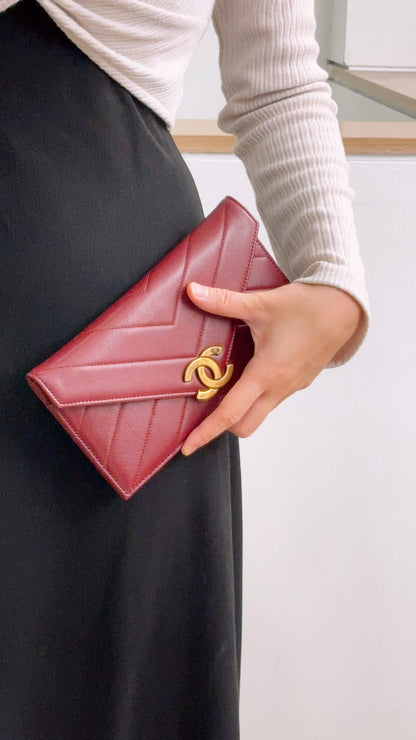 Chanel Maroon Lambskin Coco Camera Bag (AGHW)