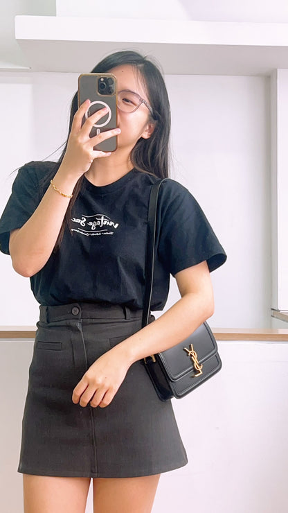 YSL Small Solferino Satchel Bag in Noir