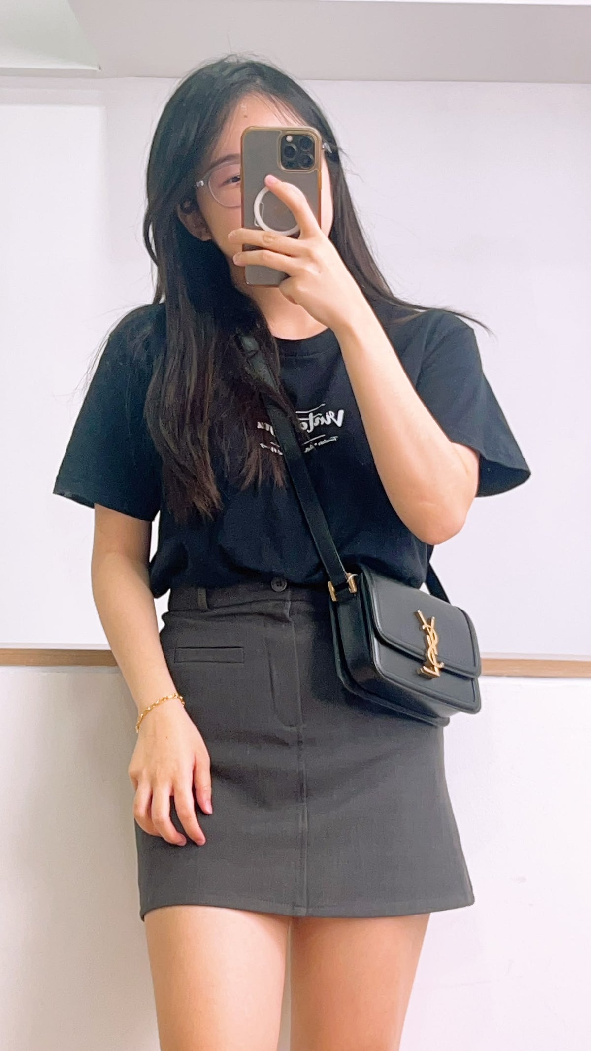 YSL Small Solferino Satchel Bag in Noir