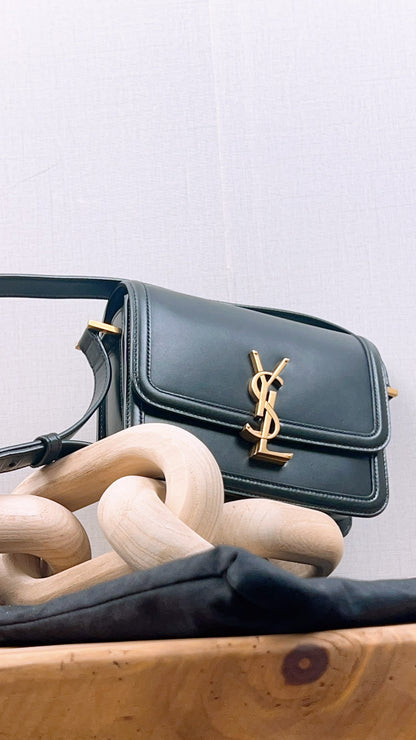 YSL Small Solferino Satchel Bag in Noir