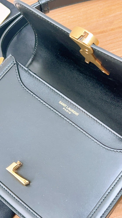 YSL Small Solferino Satchel Bag in Noir