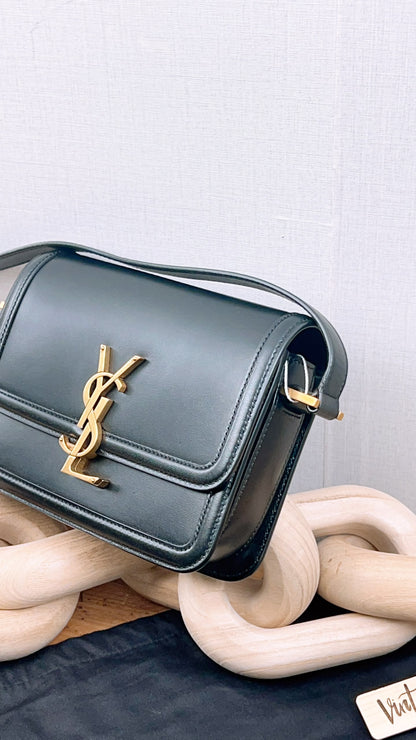 YSL Small Solferino Satchel Bag in Noir
