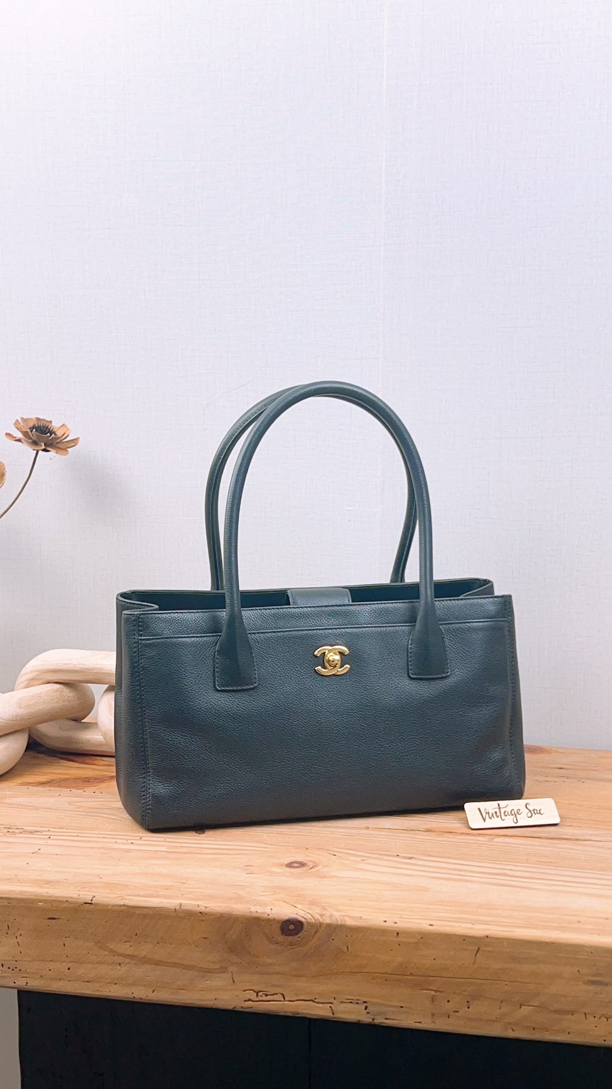 Chanel Black Calfskin Small Cerf (GHW)