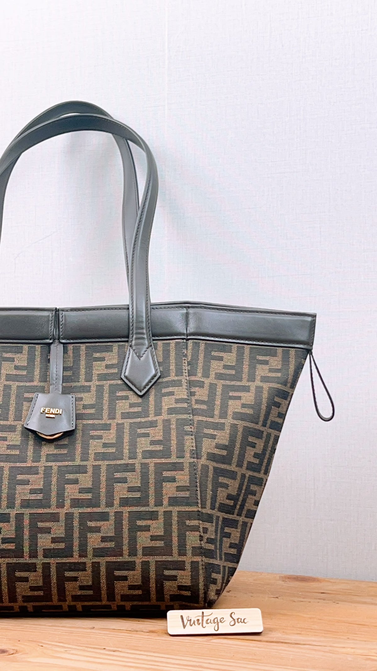 Fendi Brown Jacquard Origami Medium