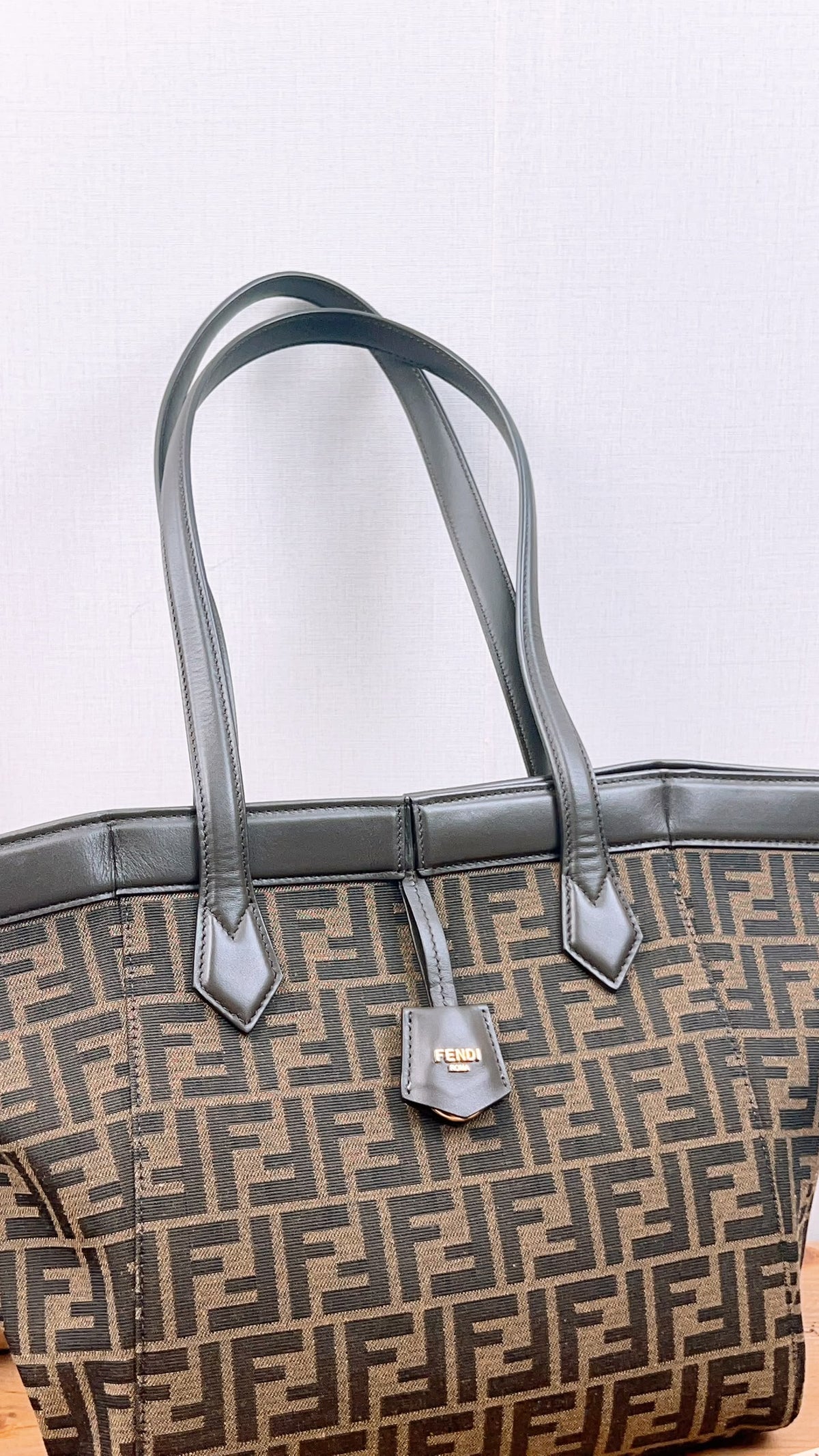 Fendi Brown Jacquard Origami Medium