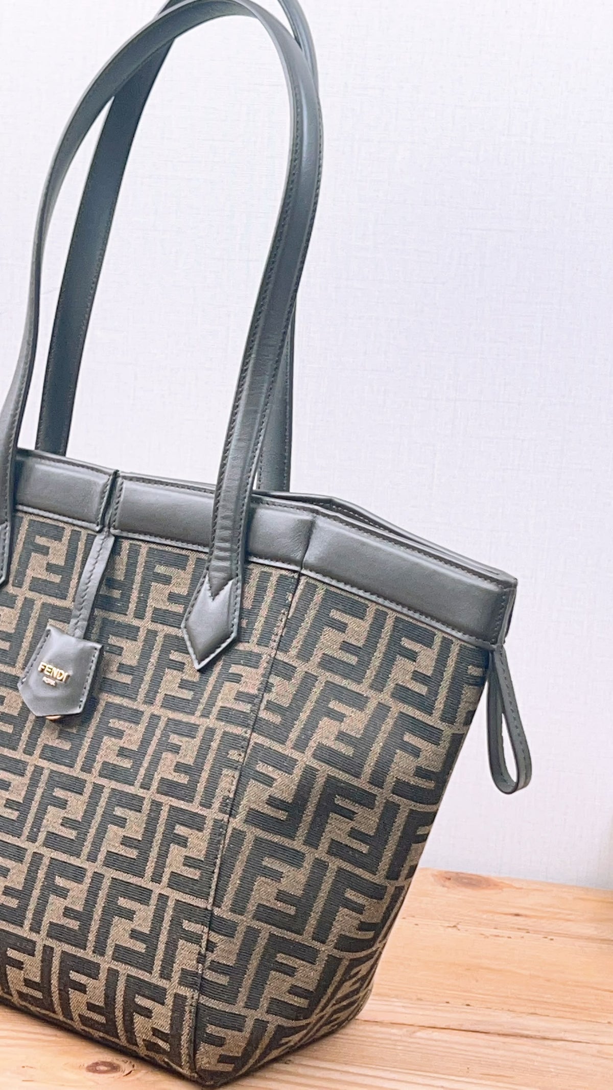 Fendi Brown Jacquard Origami Medium