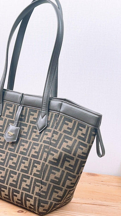 Fendi Brown Jacquard Origami Medium