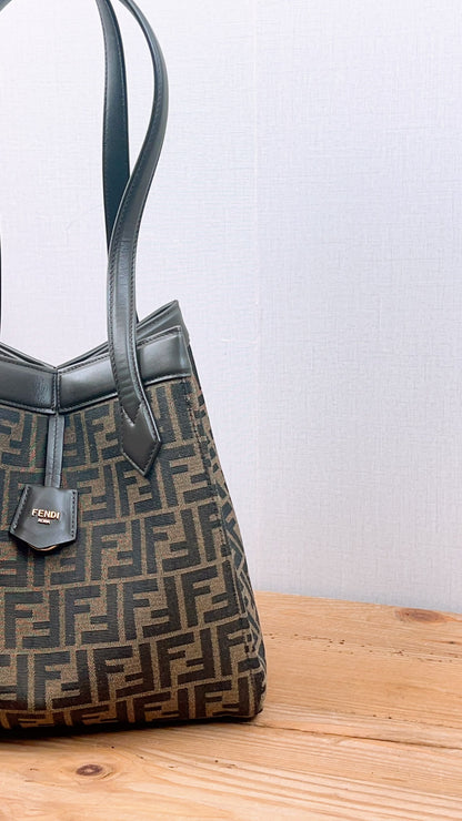 Fendi Brown Jacquard Origami Medium