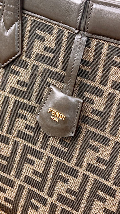 Fendi Brown Jacquard Origami Medium