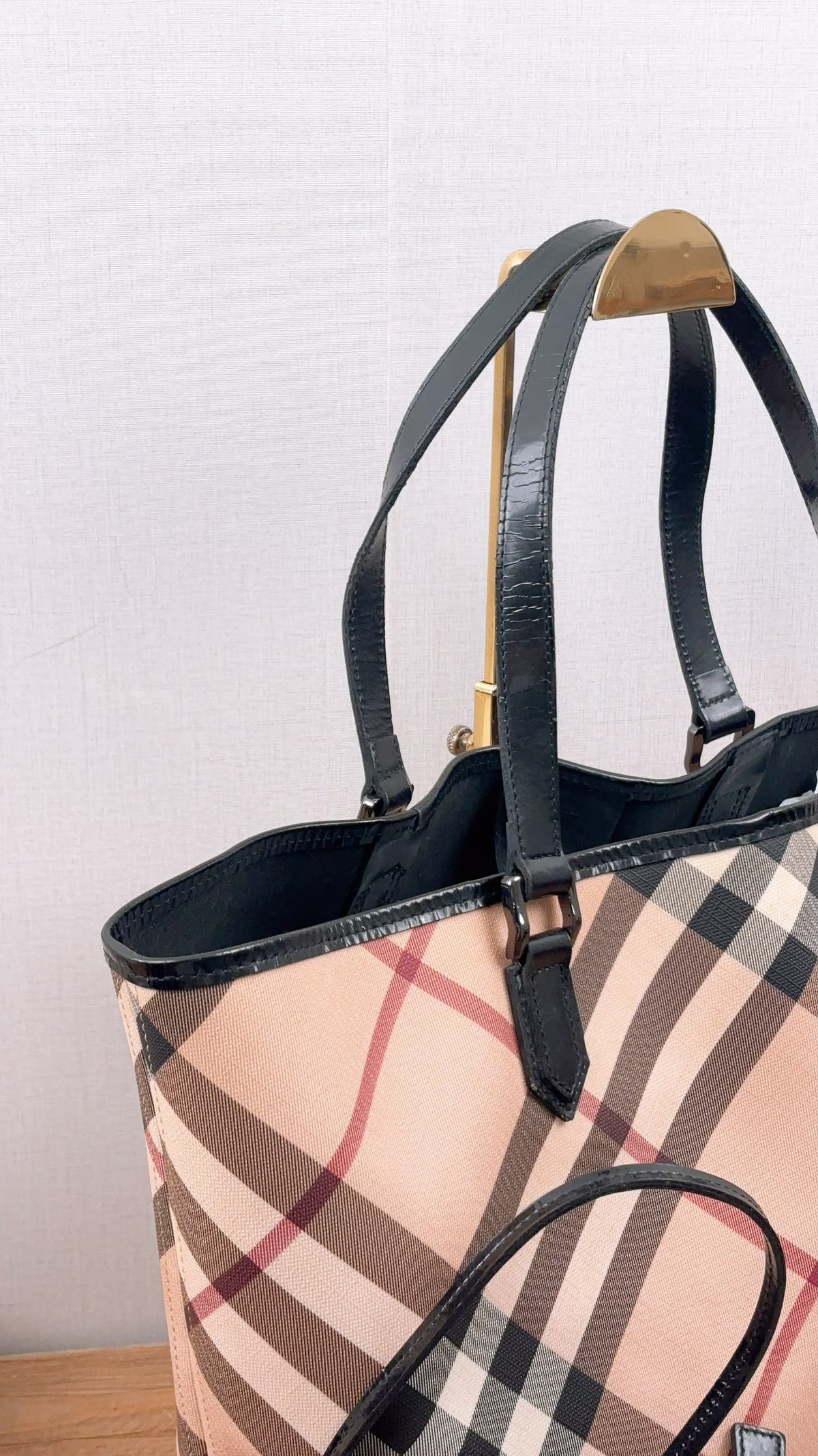 Burberry Coated Canvad Supernova Tote with Pouch