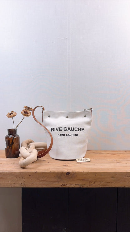 YSL Canvas Rive Gauche Bucket Bag