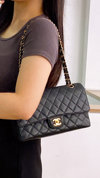 Chanel Black Caviar Medium CF (GHW)