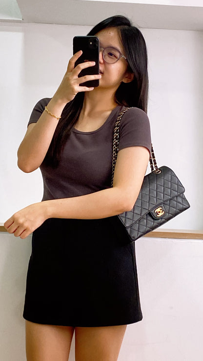 Chanel Black Caviar Medium CF (GHW)