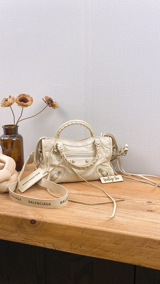 Balenciaga Ivory Mini City (SHW)
