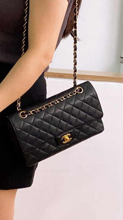 Chanel Black Caviar Medium CF (GHW)