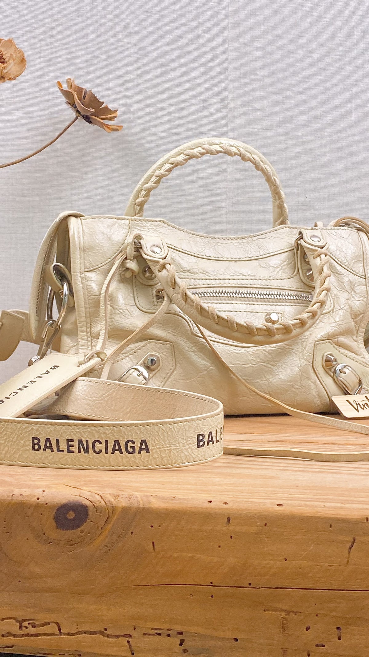 Balenciaga Ivory Mini City (SHW)