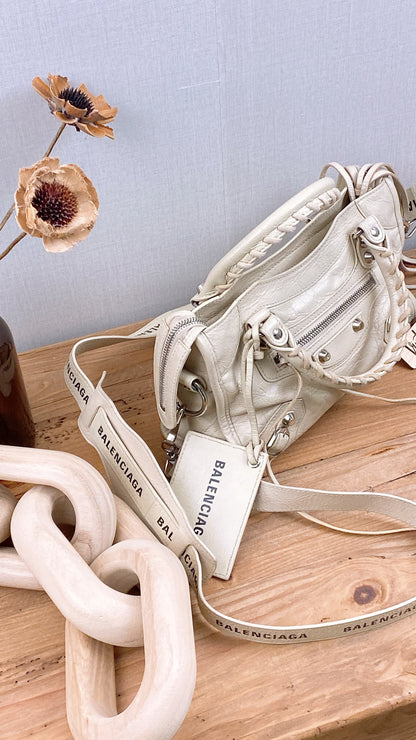 Balenciaga Ivory Mini City (SHW)