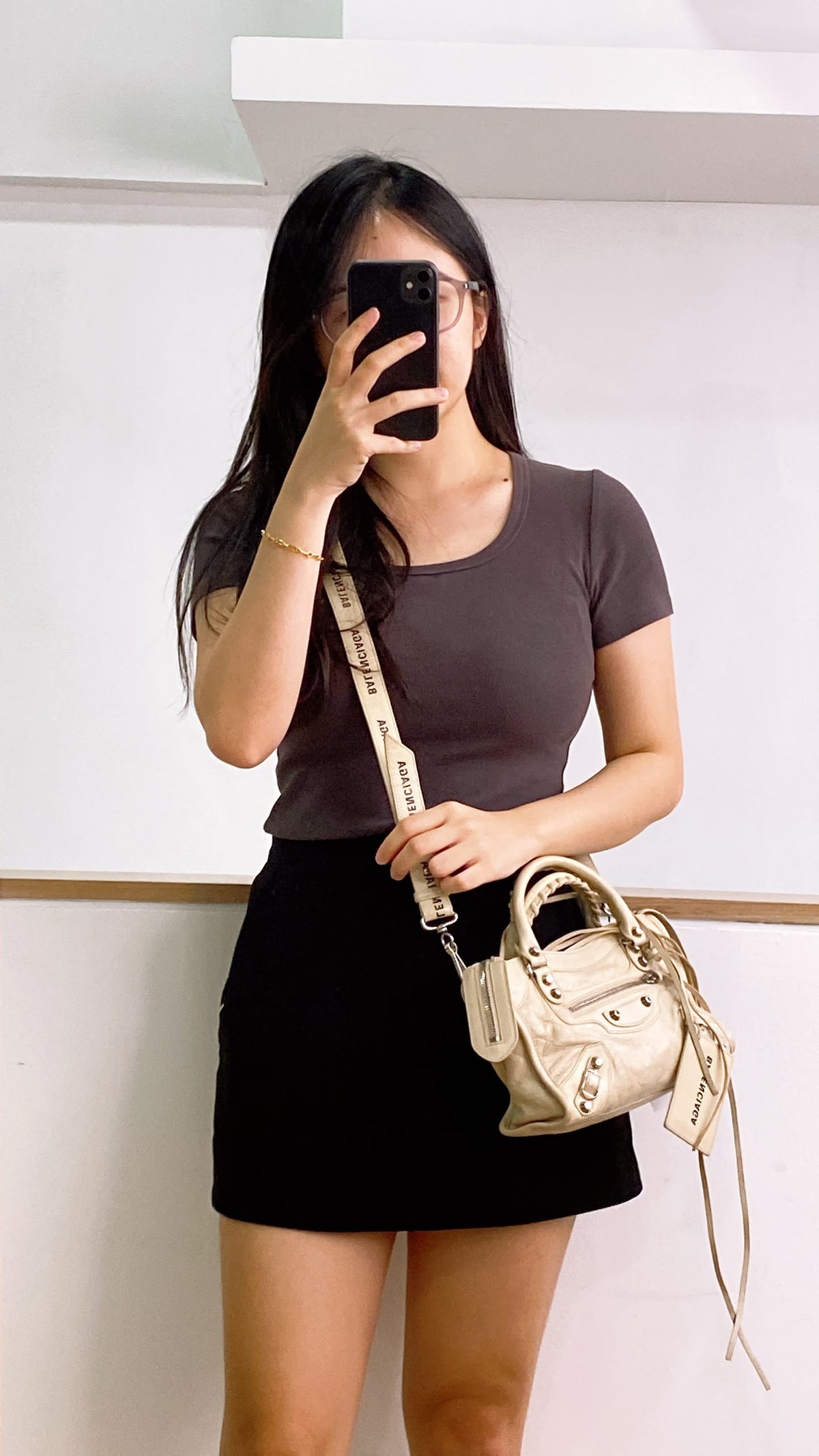 Balenciaga Ivory Mini City (SHW)