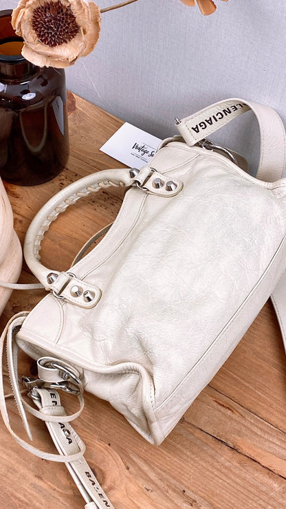 Balenciaga Ivory Mini City (SHW)